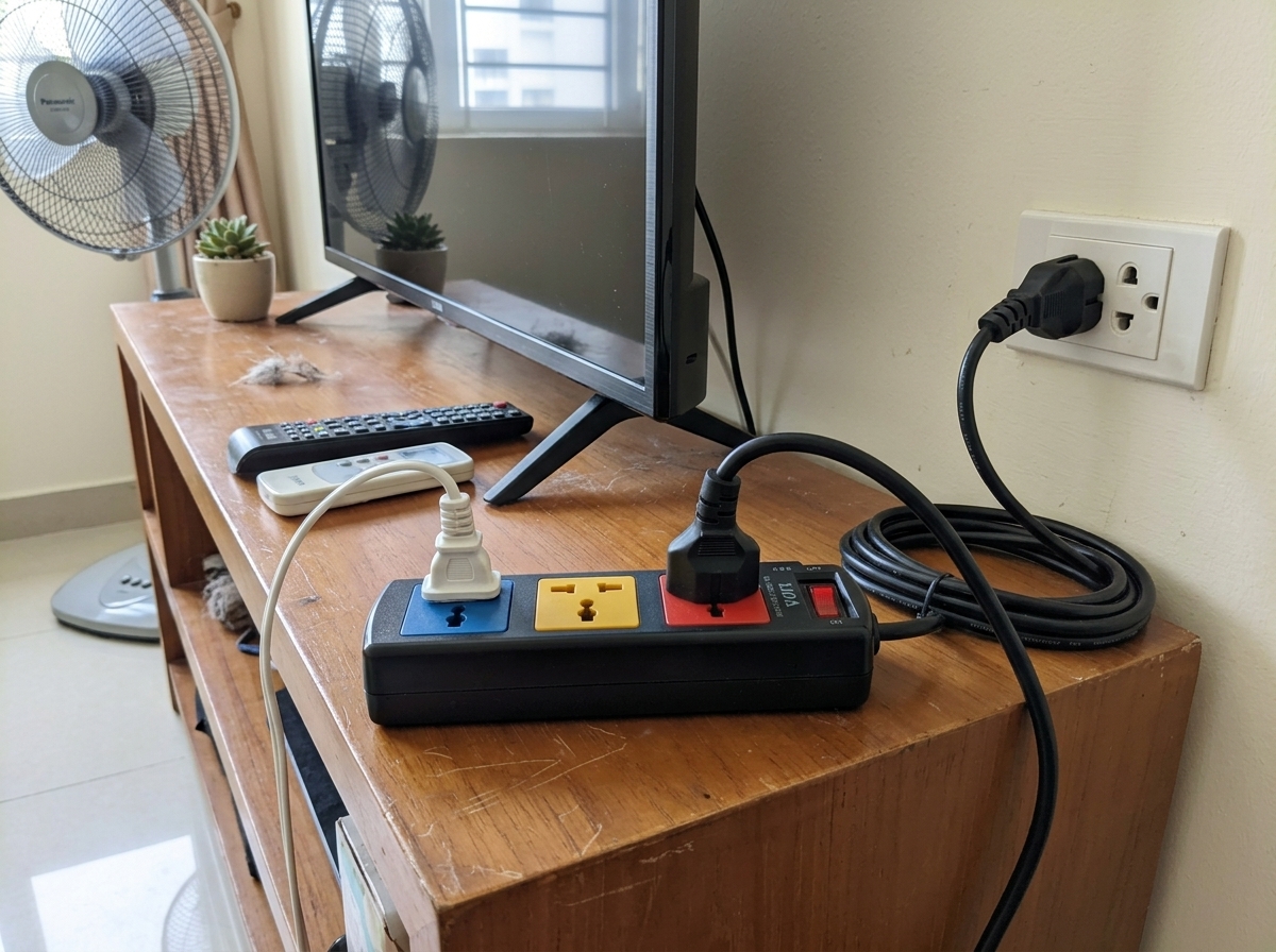 Ổ Cắm LiOA 3D32N (3 Lỗ Đa Năng - 3m) Có Nắp Che An Toàn